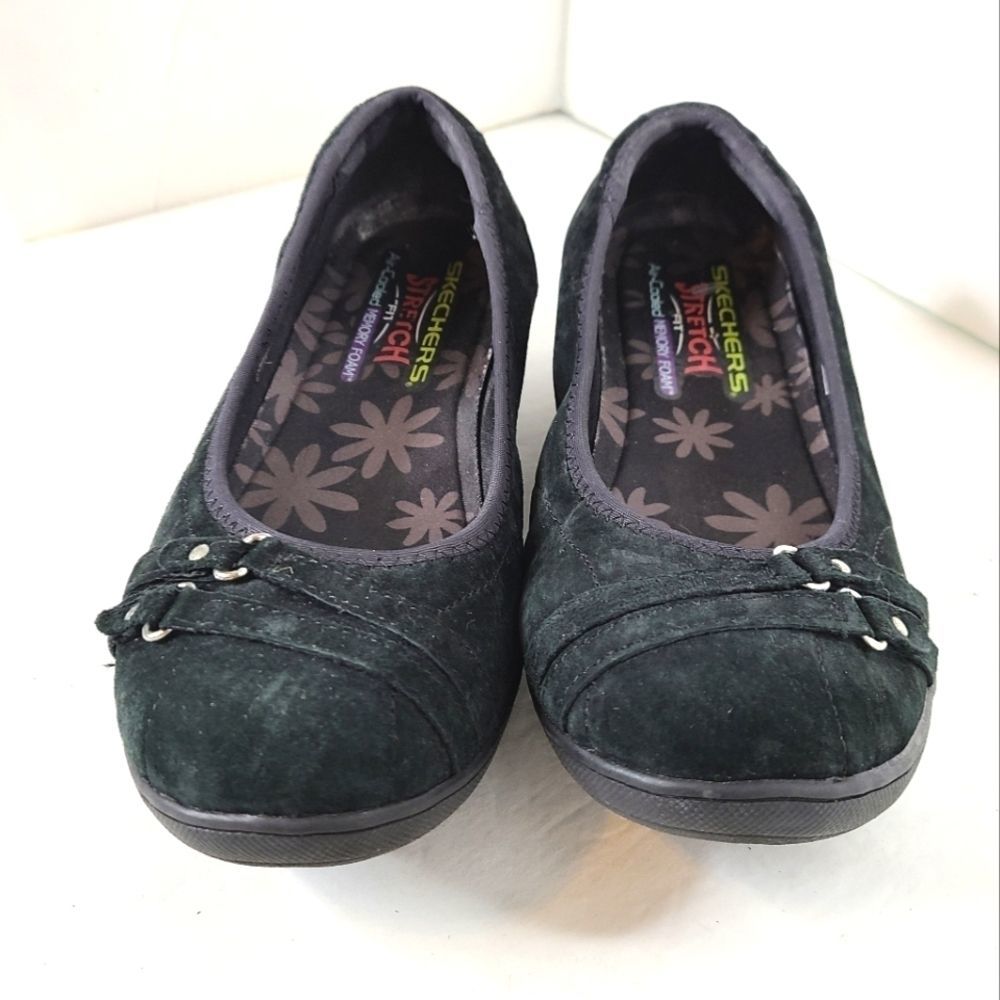 Sketchers Suede Memory Foam Slide On's Size 8.5 - image 1